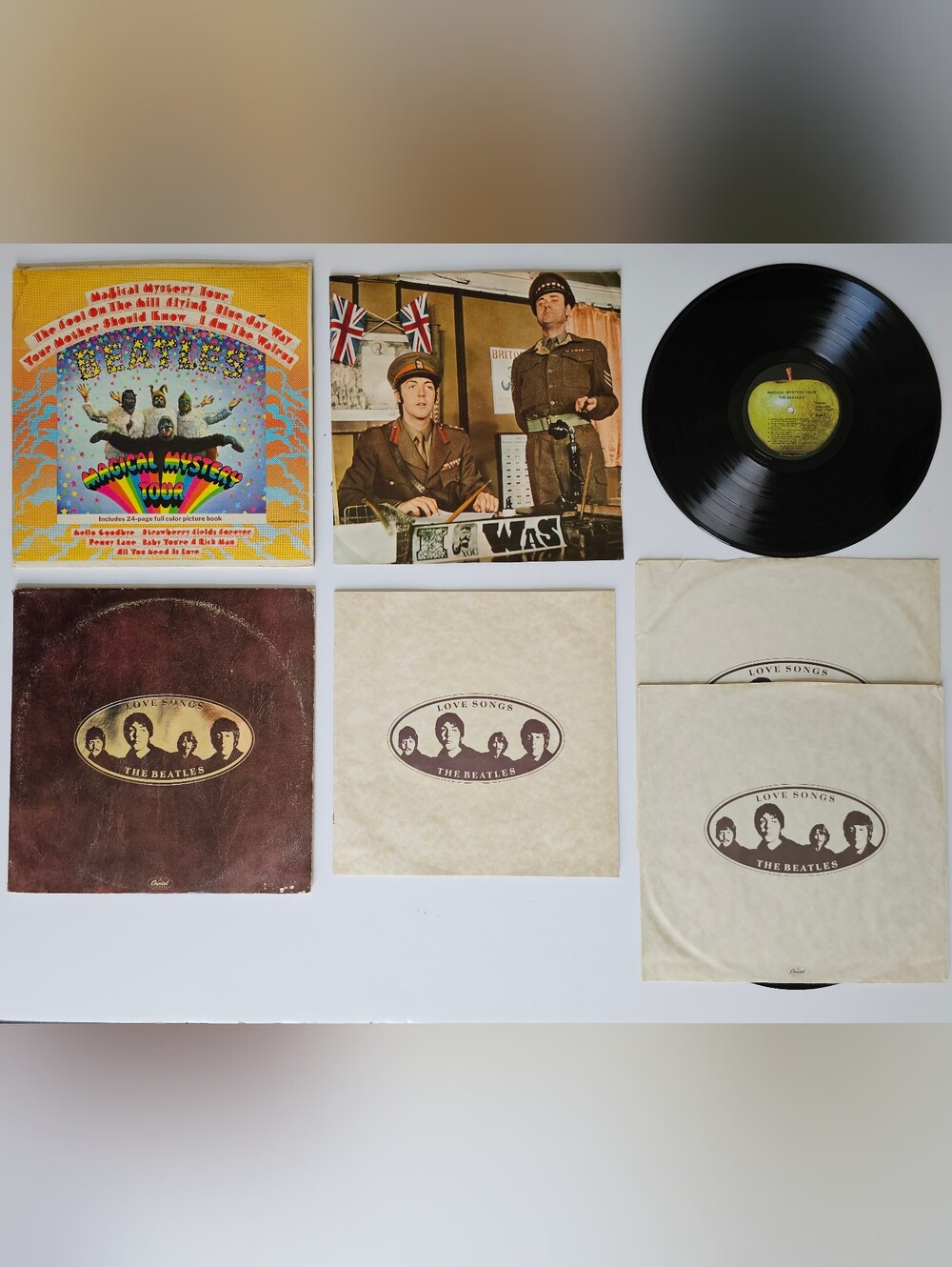 The Beatles Vinyl "Magical Mystery Tour" & "Love Songs" Double-LP First Pressing